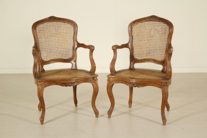 fauteuils, mort, 1700, noyer, #dimanoinmano, #sedie, #antiquariato, France