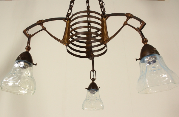 Lampadario liberty illuminazione bottega del 900 dimanoinmano.it Decorazione Liberty lampadari
