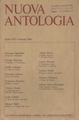 Nuova Antologia. Aprile 1974, Fascicolo 2080