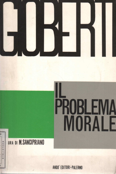 The moral problem, Vincenzo Gioberti