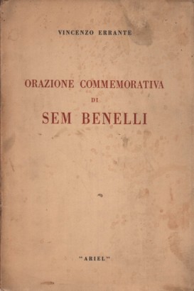 Orazione commemorativa di Sem Benelli