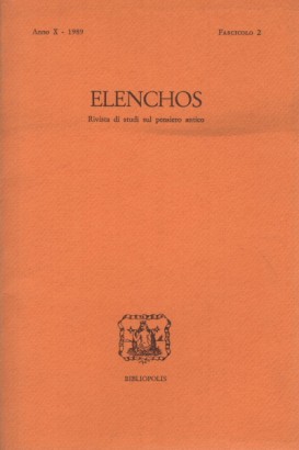 Elenchos, Anno X - 1989, Fascicolo 2
