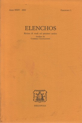 Elenchos, Anno XXIV - 2003, Fascicolo 1