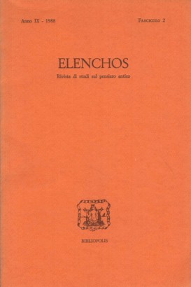 Elenchos, Anno IX - 1988, Fascicolo 2