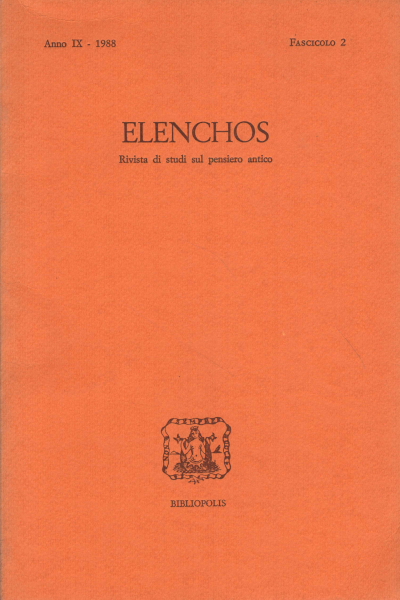 Elenchos Anno IX - 1988 Fascicolo 2, AA.VV.