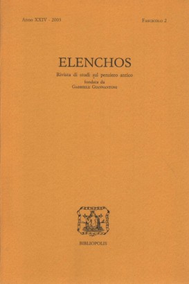 Elenchos, Anno XXIV - 2003, Fascicolo 2