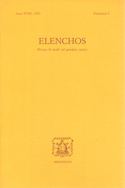 Elenchos Anno XVIII - 1997 Fascicolo 2, AA.VV.