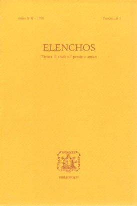 Elenchos, Anno XIX - 1998, Fascicolo 1