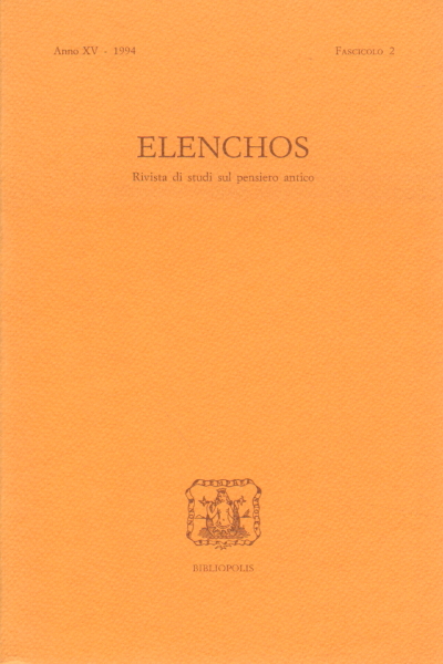 Elenchos Anno XV - 1994 Fascicolo 2, AA.VV.