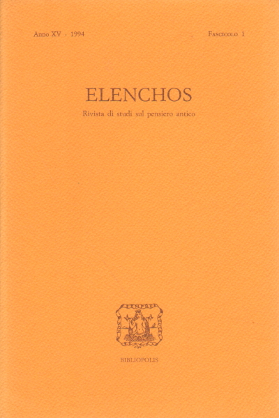 Elenchos Anno XV - 1994 Fascicolo 1, AA.VV.