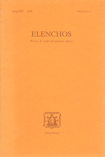 Elenchos Anno XVI - 1995 Fascicolo 2, AA.VV.