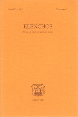 Elenchos, Anno XII - 1991, Fascicolo 1