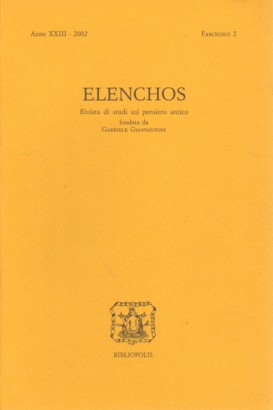 Elenchos, Anno XXIII - 2002, Fascicolo 2