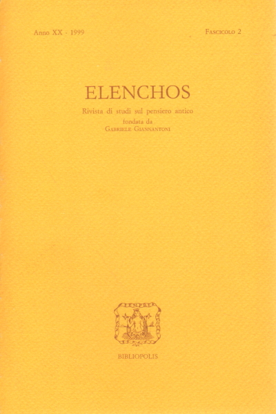Elenchos Anno XX - 1999 Fascicolo 2, AA.VV.