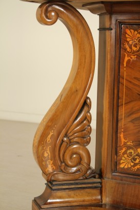 Console table with mirror