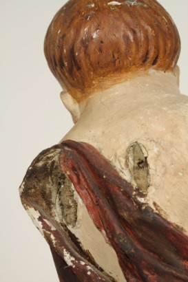 Papier mâché peint Angel avec des yeux de verre