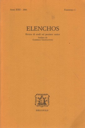 Elenchos, Anno XXII - 2001, Fascicolo 1