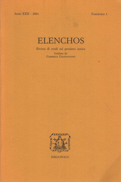 Elenchos Anno XXII - 2001 Fascicolo 1, AA.VV.