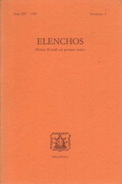 Elenchos Anno XIV - 1993 Fascicolo 2, AA.VV.