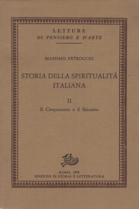 Storia della spiritualità italiana vol.2