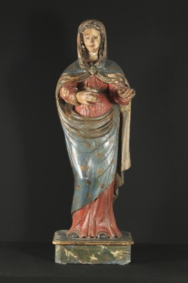 Statue en bois vierge