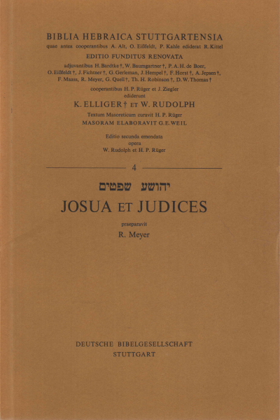 Josua et Judices, W. Rudolph e H. P. Rüger