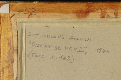 Particolare firma Graham Vivian Sutherland (1903-1980)