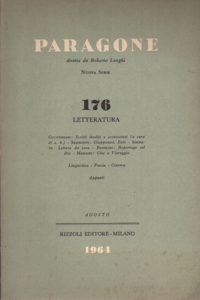 Comparison. Literature (number 176), Roberto Longhi