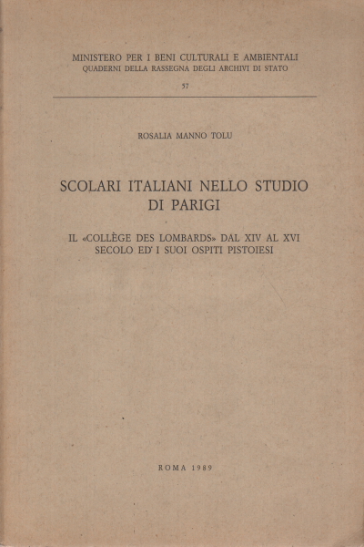 Escolares italianos en el estudio de París, Rosalia Manno Tolu