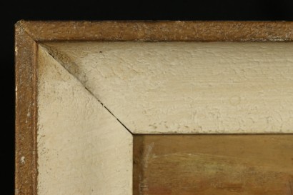 Particolare cornice Erminio Soldera (1874-1955), Paesaggio con gregge