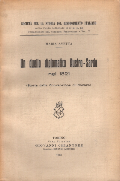 Un duel diplomatique austro-sarde en 1821, Maria Avetta