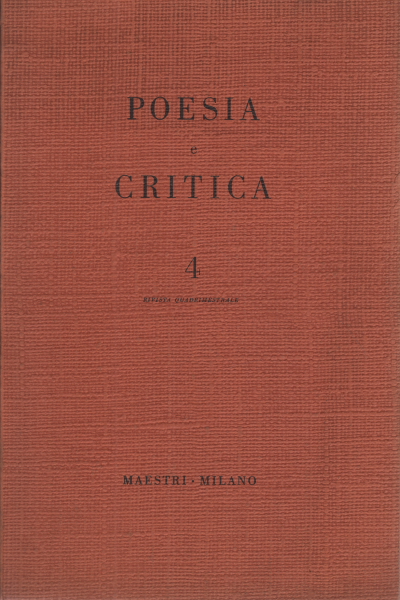 Poesia e critica 4, AA.VV.