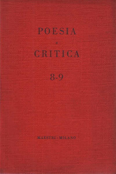 Poetry and criticism 8-9, AA.VV.