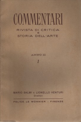 Commentari. Anno II, n. 1, 2, 3-4 (3 voll.)
