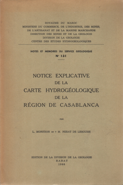 Notice explicative de la carte hydrogéologique de, Lucien Monition Marcel Nerat de Lesguise