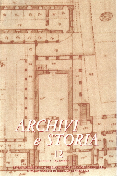 Archivi e Storia n.12 (luglio-dicembre 1994), AA.VV.