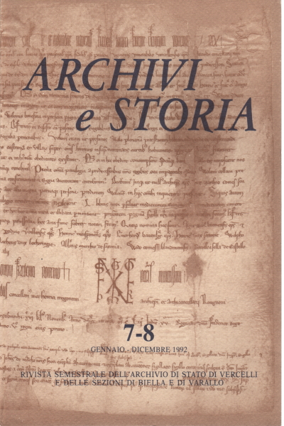 Archivi e Storia n.7-8 (gennaio-dicembre 1992), AA.VV.