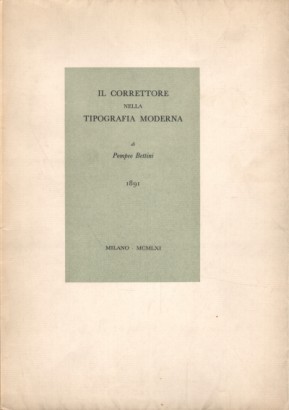 Il correttore nella tipografia moderna
