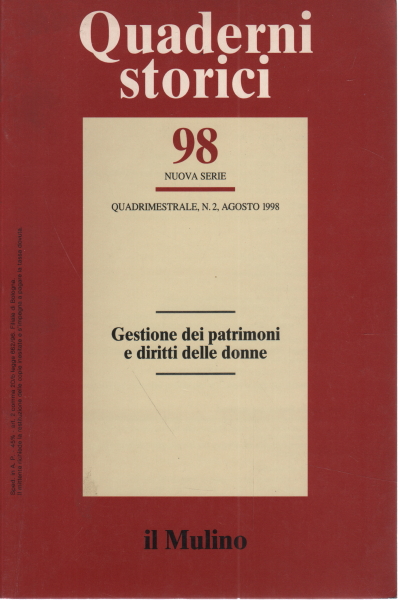 Quaderni storici N. 98 - Anno XXXIII - Fascicolo 2, AA.VV.