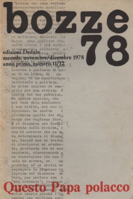 Bozze 78. Mensile novembre/dicembre 1978. Anno primo, numero 11/12