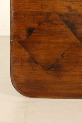 Baroque Table, Solid Walnut, Italy 18th Century