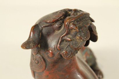 Antiquitäten, Bronzen, Pho Marken-Hund, Hund Ende 800, Cloisonne,