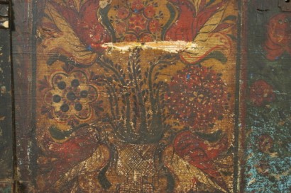 Cassapanca decorata Particolare Cassapanca decorata