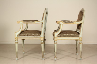 Pair of Lacquered Armchairs Neo classical Style