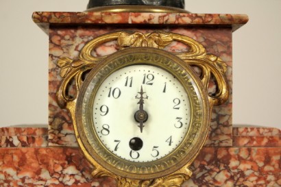 antiques, antiquities, Table clock, Table clock with candelabra, Table clock with candelabra 900, # {* $ 0 $ *}, #antiques, # antiquity, #Orologiodaappoggio, #madeinItaly
