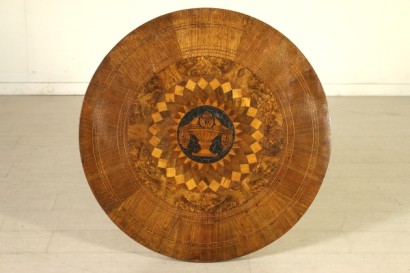 Round table top inlaid