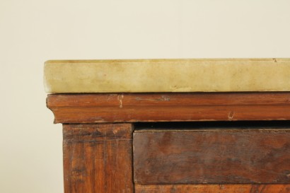 Particular bedside table Directory with marble top with embellishment