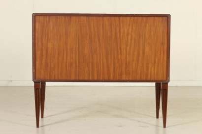 Drop-Leaf Doors Cabinet Teak Veneer Vintage Manufactured in Italy 1950s-1960s