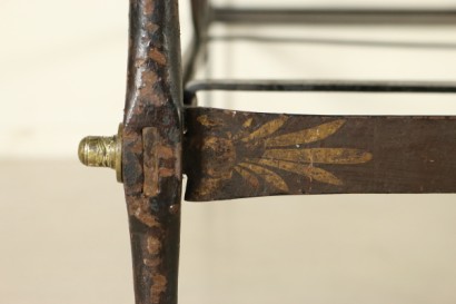 Particular bed in wrought iron, 18th century