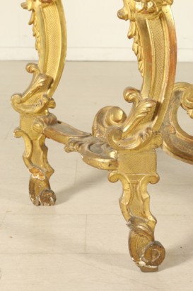 Jambes d’or laqué Console